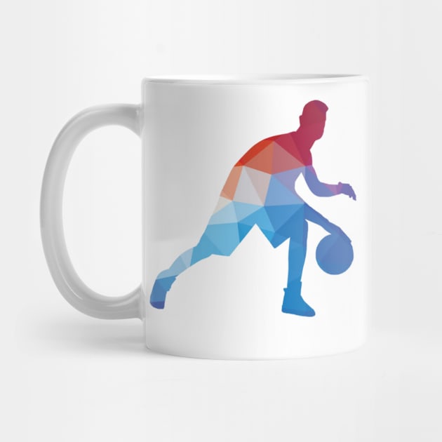 Basketball player color silhouette by Redbooster